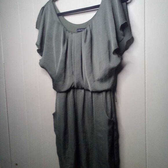 City Triangles Dress M Short Sleeve Pockets Green - Picture 6 of 15